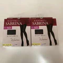 新品・未使用☆ サブリナ　タイツ　60デニール　ブラック　M〜L 2足セット