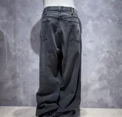 USA 古着 Wrangler ブラックデニムパンツ ワイド buggy