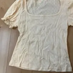 m*様 クリーム色 スクエアネック Tシャツのサムネイル