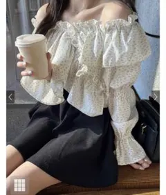 フリルオフショルダー花柄ブラウス レディース グレイル GRL