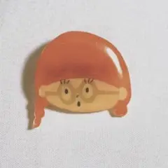三つ編み娘　ハンドメイド　ブローチ