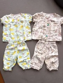 ベビーパジャマ2セット 90cm フルーツ・動物柄