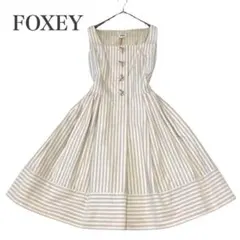 FOXEY フォクシーブティック　ノースリーブ　ワンピース　クリーニング済　綿のサムネイル