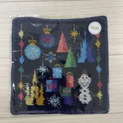 フェイラー ウォームハグ！　ハンカチ　アナ雪　オラフ　ネイビー