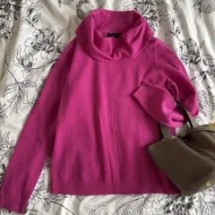 極美品☆カシミヤ100% LANDS' ENDタートルネック ゆったり きれい色