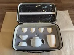 新品未使用　中国茶器セット 羊脂玉 収納ケース付き