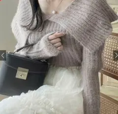 シャギーニットビッグカラートップス[kz299