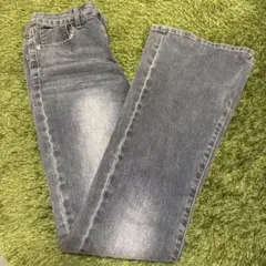 GRL セミフレアデニムパンツ cu508 グレー