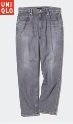 新品タグ付きUNIQLOリラックスフィットテーパードジーンズ　W91.5(36)