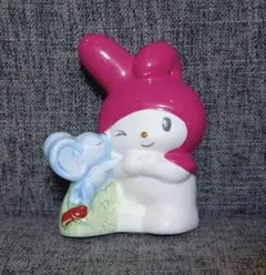 マイメロディ マイメロ 陶器製 貯金箱 1983年 置物 レトロ 約9cm
