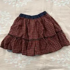 familiar 120 スカート 定番チェック柄 リバーシブル