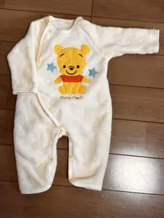 プーさん刺繍フリースロンパース 60~70cm