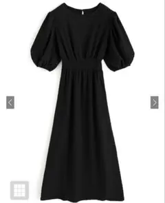 パフスリーブバックスリットワンピース［sm44］