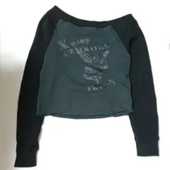 X-girl OFF THE SHOULDER SWEAT TOP