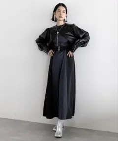オケージョンドレス/結婚式】HARE 2WAYソデシアーワンピース ブルー