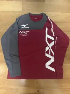 Mizuno NXT 長袖ウェア ワインレッド/グレー ソフトテニス