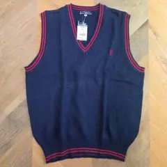 OLIVE des OLIVE ネイビー Vネックニットベスト M　新品　y46