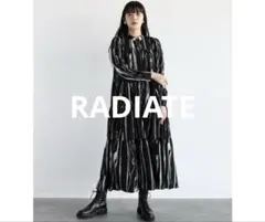 ラディエイト　RADIATE モノトーン　ティアード柄ワンピース