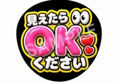 ファンサうちわ文字 見えたらOKください