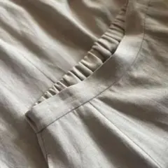 ロング丈 国産リネンスカート 生成り