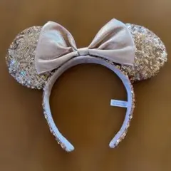 ディズニー ミニーマウス耳ヘアバンド ローズゴールド