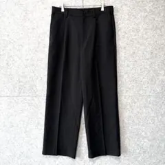 【美品】 GU ジーユー トラウザーパンツ 黒 M 美シルエット スラックス