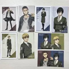 進撃の巨人　ブロマイド　エレン　ミカサ アルミン