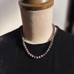 天然石 多面カット ネックレス