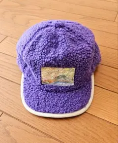 イチヨンプラス　ボア パープル キャップ カラフルパッチ付き