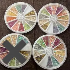 ネイル/デコ/レジンパーツ ３個セット 星ハート