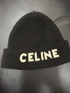 CELINE ニット帽 ビーニー ブラック