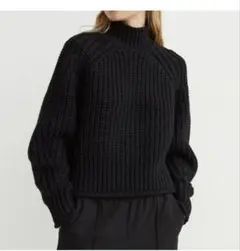 【完売/新品】ZARA リブ編みハイネックセーター　S ZARA - 【完売/新品】ZARA リブ編みハイネックセーター Sの通販 by