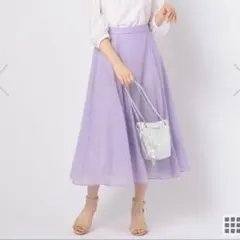NOLLEY’S ノーリーズ シアーフレアスカート ラベンダー 36 日本製のサムネイル