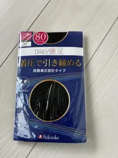 fukuske 着圧タイツ 80デニール ブラック