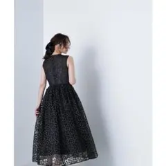 NATURAL BEAUTY BASICシアーエンブロイダリーワンピースブラック