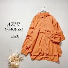 アズールバイマウジー シャツ長袖 胸ポケット【M】カラーシャツ オレンジ 127