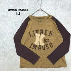 LIVRED IMAGES ラグランTシャツ　ブラウン【L】ストリート　アメカジ