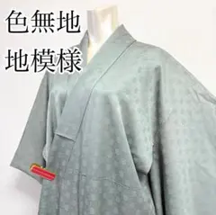 素敵な色味の錆鉄色 色無地 花の地模様 正絹 広襟 袷 IS1059☆