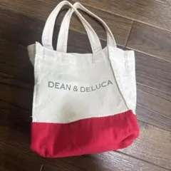 DEAN & DELUCA トートバッグ アイボリー/レッド