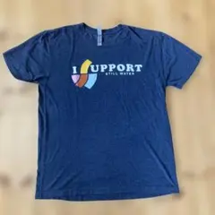 I SUPPORT STILL WATER Tシャツ L ネイビー