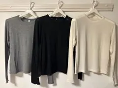 GU ソフトシアークルーネックT 3色セット