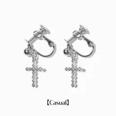 【未開封】藤原樹 Infaction イヤリング シルバー クロス 十字架