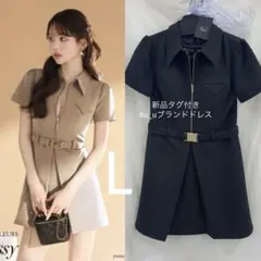 ブラック4617ローブドフルールグロッシーキャバドレスAngelRブリエIRMA