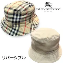 ★ 상태좋음 ★ BURBERRY バケットハット ノバチェック 帽子 リバーシブル