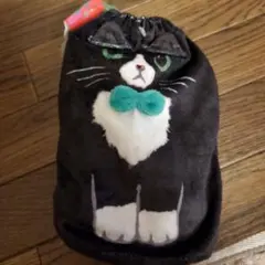 カルディ おすわりネコ巾着　黒猫
