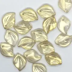 【1038】ガラス製 リーフ ゴールド 10個 350円