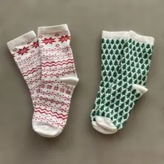 H&M 靴下 クリスマス柄 2足セットのサムネイル