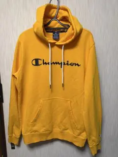Champion イエロー フード付きパーカー