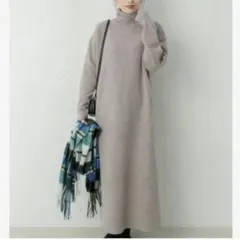 【SonnyLabel 】ウール×アンゴラ混ニットワンピース ロング Fサイズ