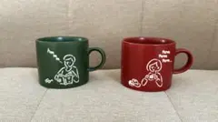 新品未使用　グリーン　レッド　食器　雑貨　おしゃれ　インテリア　マグカップ